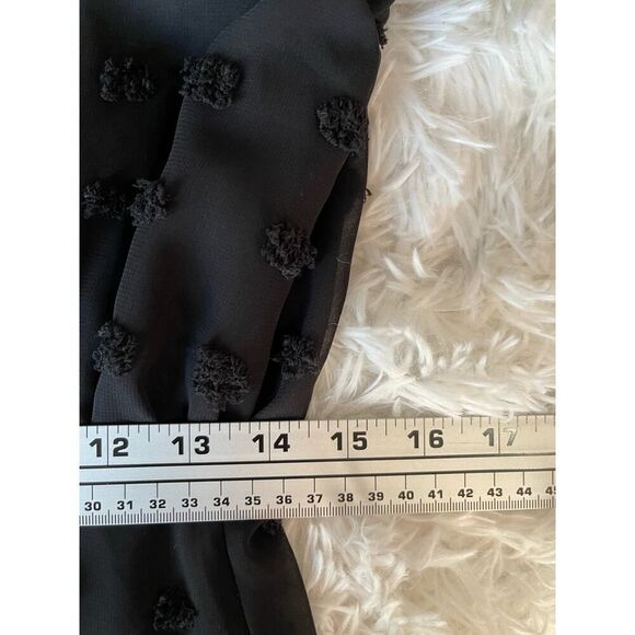 Lulu’s Lust Or Love Black Swiss Dot Dress small  Embroidered Lace Goth - Picture 9 of 12